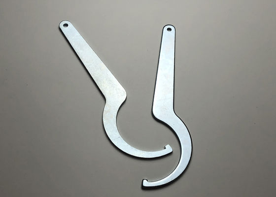 Galvanized Steel Bending Fishing Rod Spanner Metal Stamping Parts With Laser Cutting